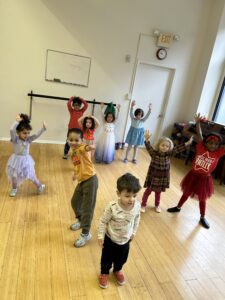 Toddler students in a dance class