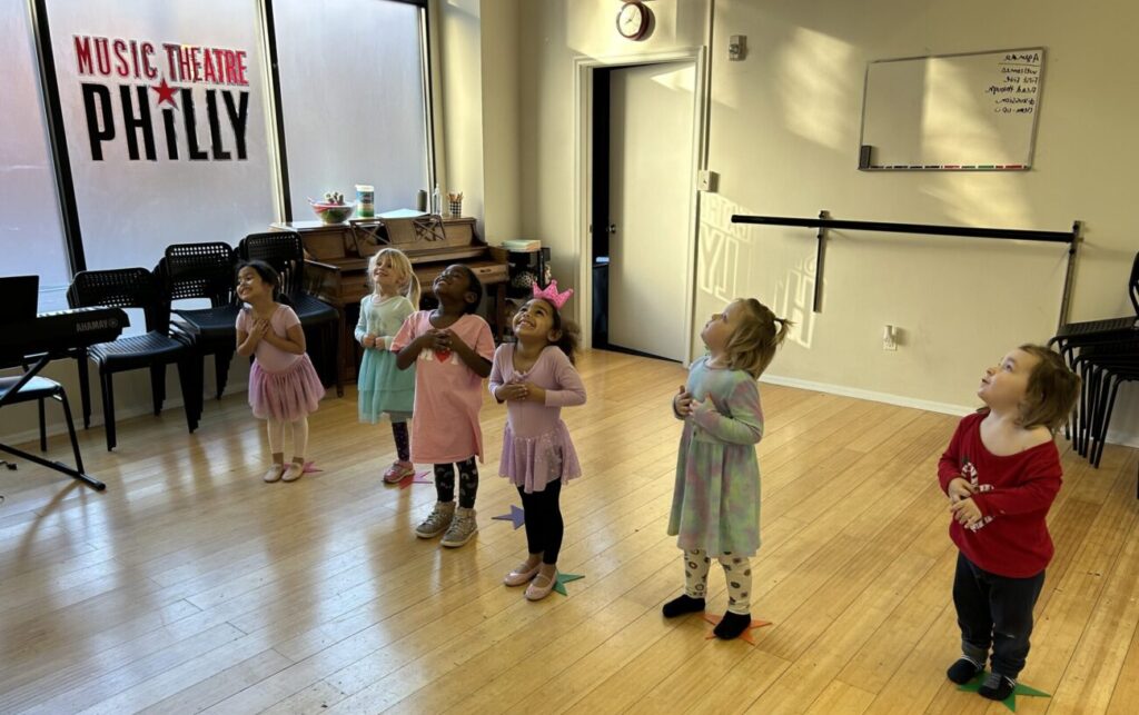 toddler students in a dance class