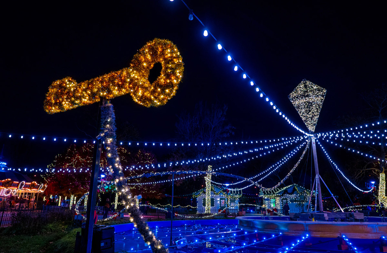 Holiday Light Show in Franklin Square, Philadelphia