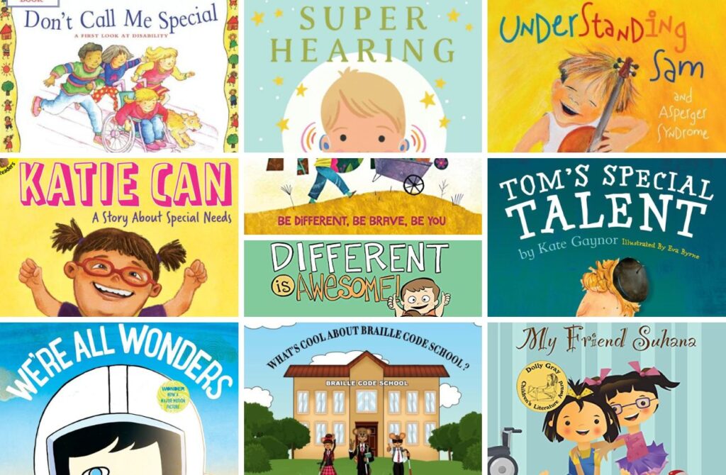A list of books sharing inclusive stories about all kinds of kids