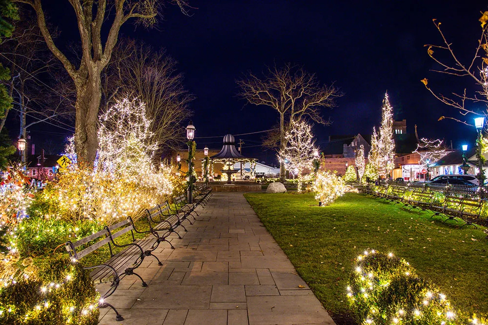 View of the Christmas Lights in Cape May NJ