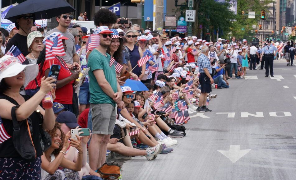 The Salute to Independence Parade brings music, dance, and celebration past historic Independence Hall.