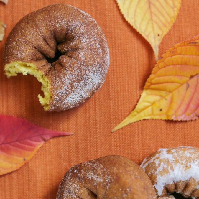 An apple cider donut sprinkled with sugar from Beiler's Doughnuts in Philly.