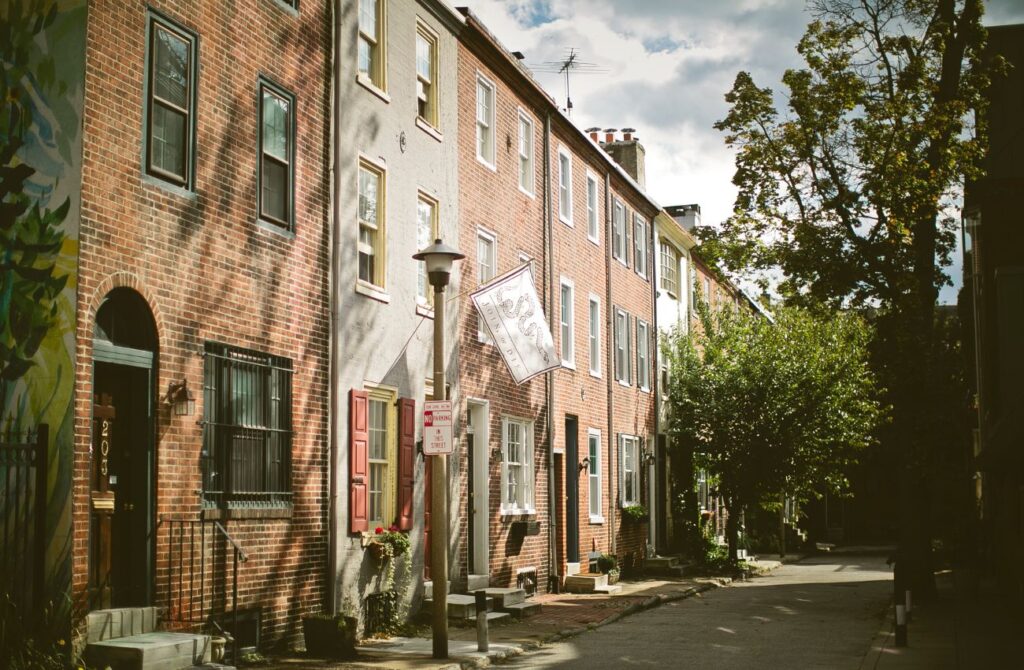 Row house in the Washington Square West neighborhood of Philadelphia. Photo courtesy of N. Santos for Visit Philadelphia. 