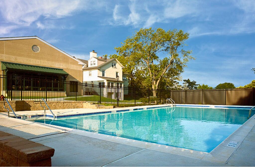 Photo of the outdoor pool used by ESF Camp at Norwood Fontbonne Academy