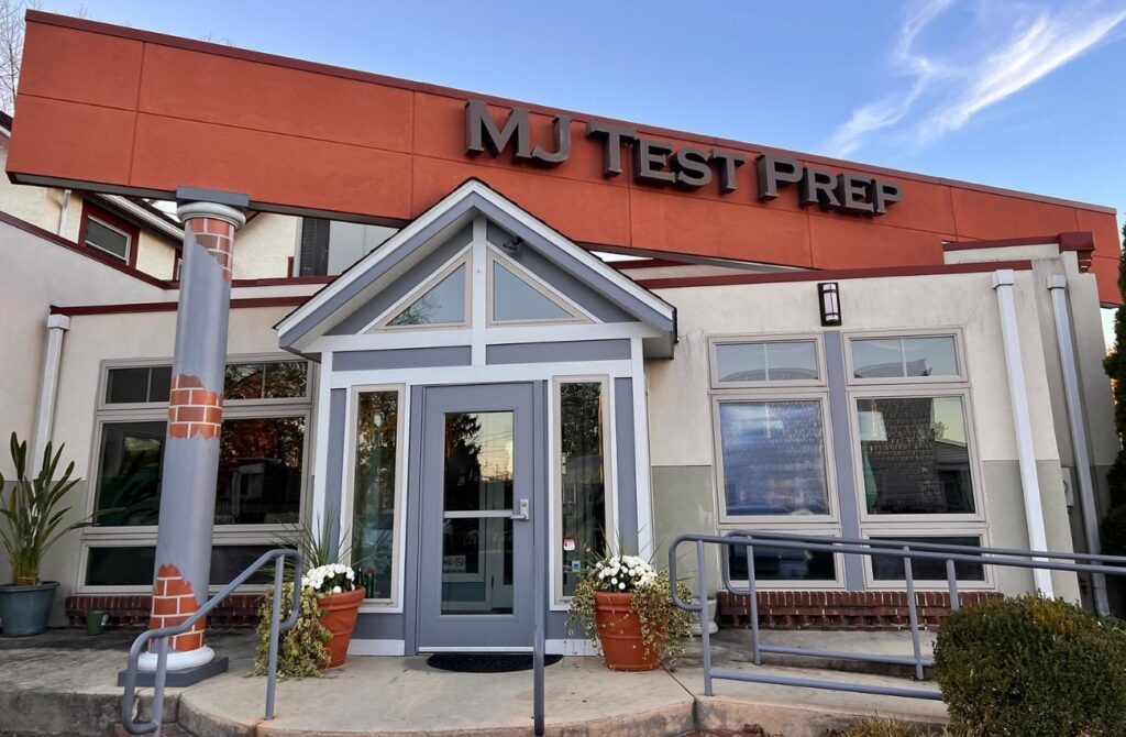 The entrance to the MJ Test Prep center, a Philly tutoring resource in Chestnut Hill and Bryn Mawr.  