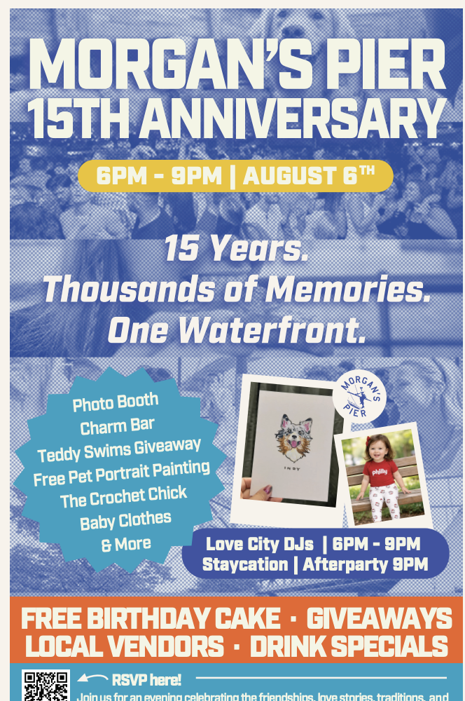 Morgan’s Pier 15th Anniversary Celebration!