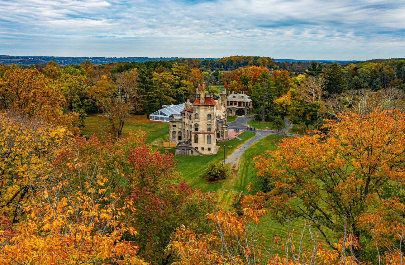 Fonthill Castle in the Fall in Doylestown, PA