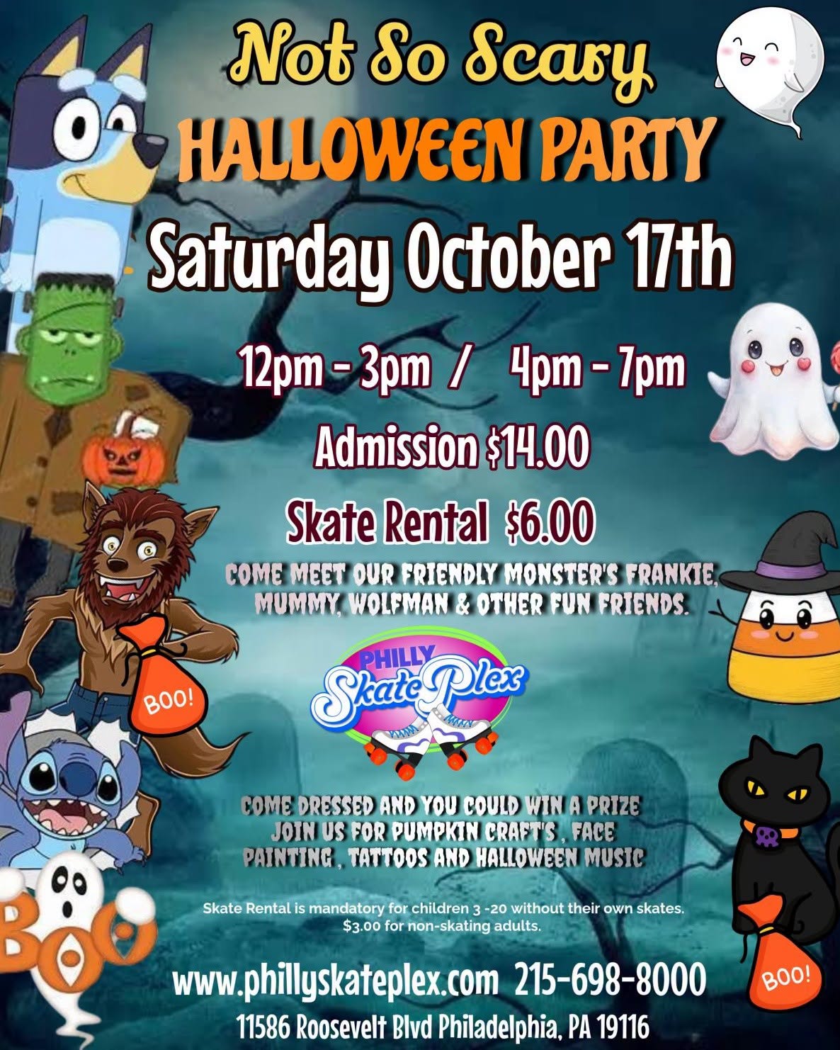 Not So Scary Halloween Party at the Philly Skate Plex