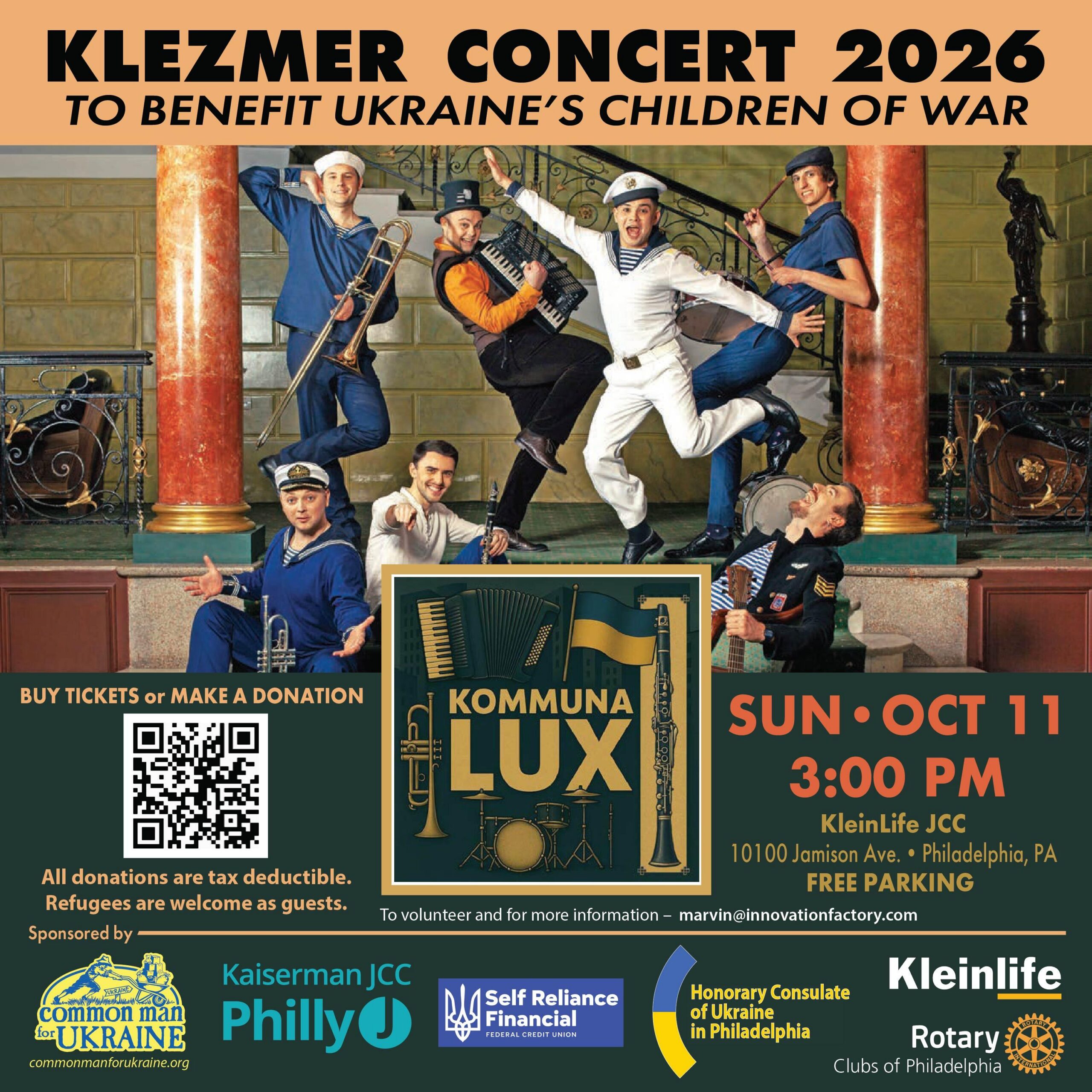 Philly Klezmer Concert for Ukraine’s Children of War